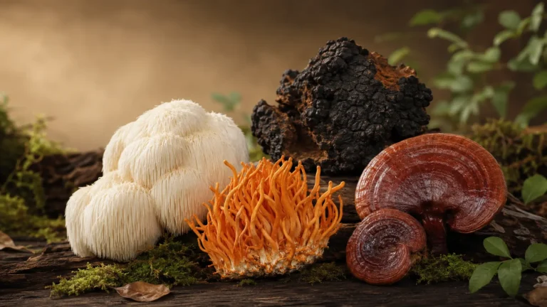 adaptogeny lions mane cordyceps chaga reishi